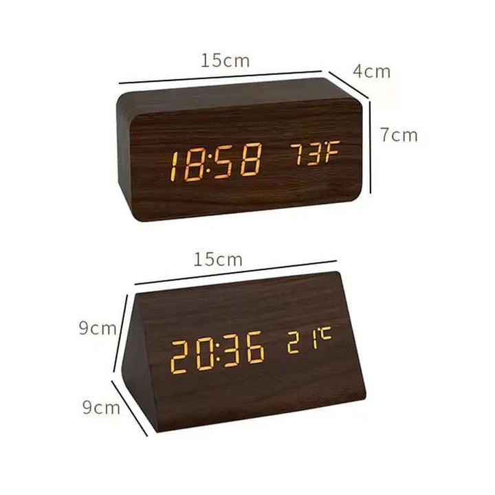 Digital trævækkeur med LED og stemmestyring