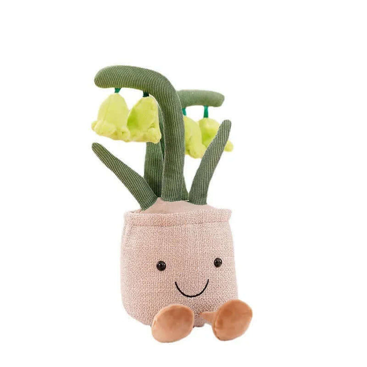 Hyggelig blomster plysfigur - blød pudeven