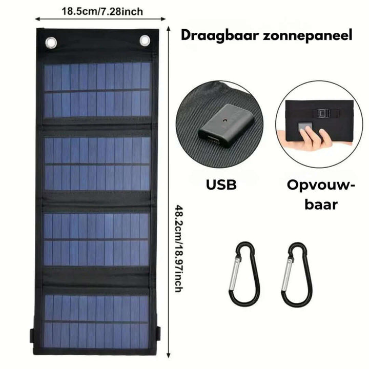 Bærbar foldbar solcelle powerbank - Udendørs oplader