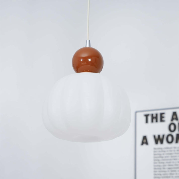 Elegant Græskar Pendellampe, 14 cm
