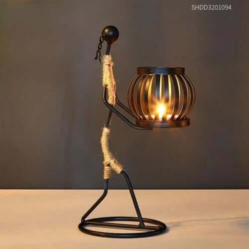 Retro Metal Lysestage Vintage | 24,5 cm