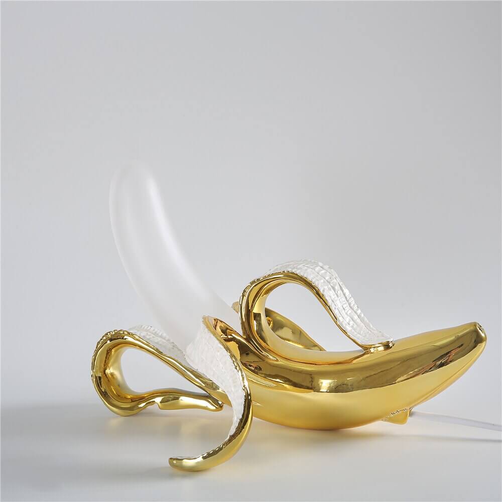 Elegant Art Deco Bordlampe med Banandesign