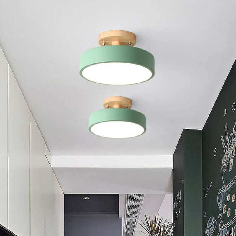Dæmpbar LED Loftlampe i Trædesign