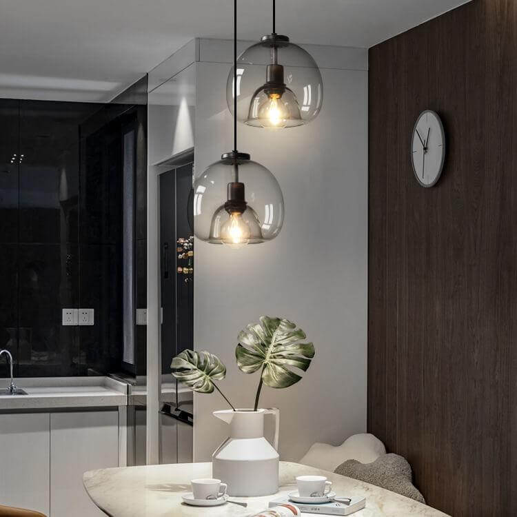 Mundblæst Glas Loftslampe