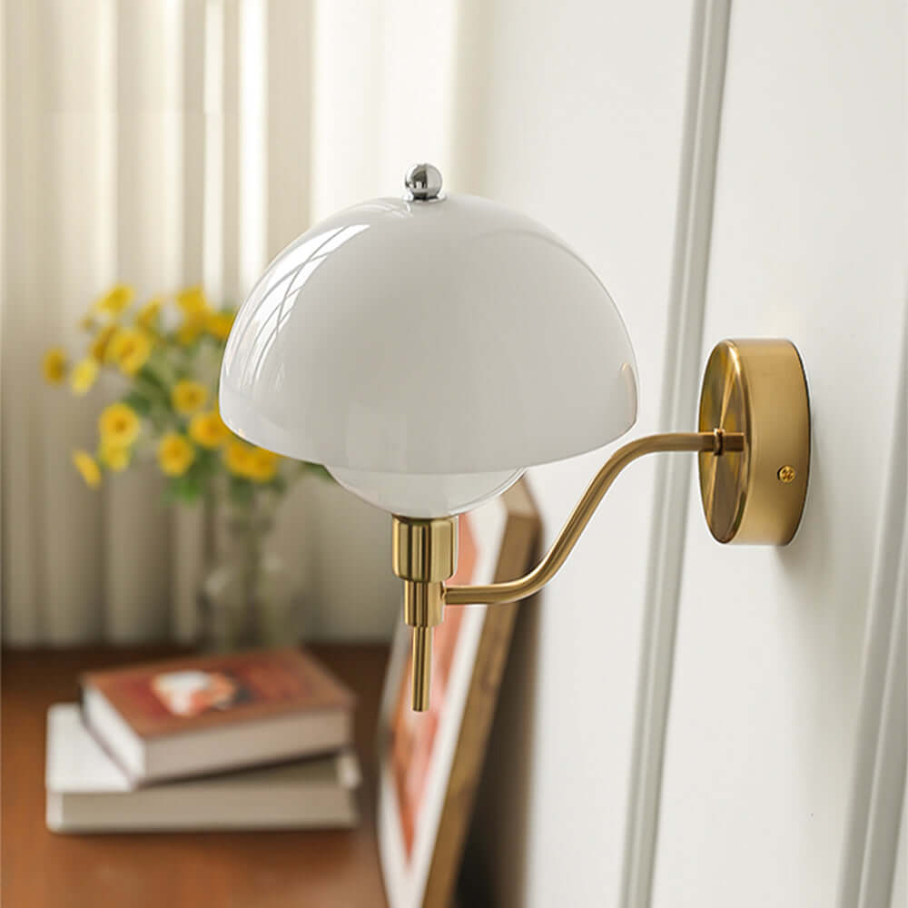 Svampedesign Glas Væglampe Creme
