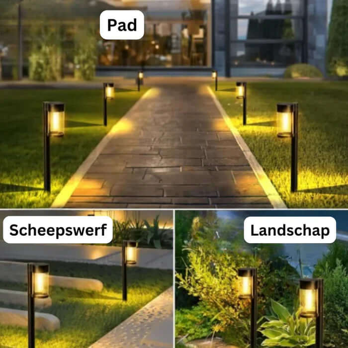 Soldrevne Havebelysning, 6-pak LED Udendørs Sti