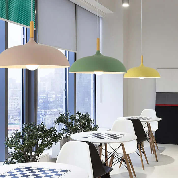 Skandinavisk Egetræ Loftlampe