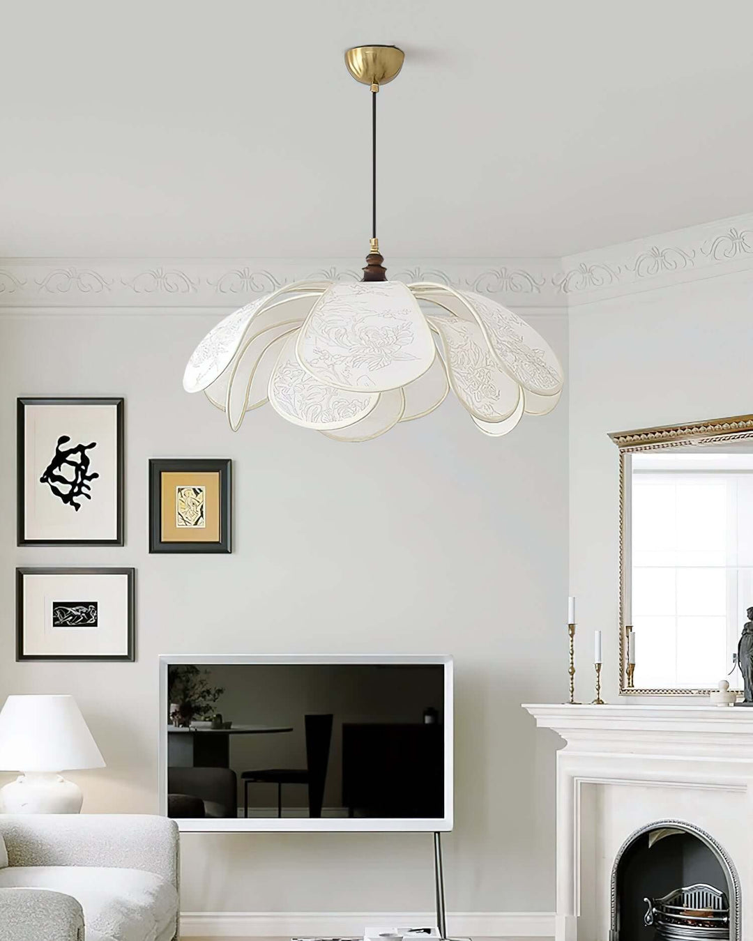Moderne loft blomster pendellampe