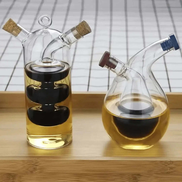 Glas-olie- og eddike dispenser