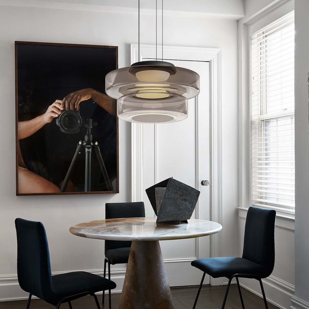 Elegant Bauhaus Glas Pendel Lampe