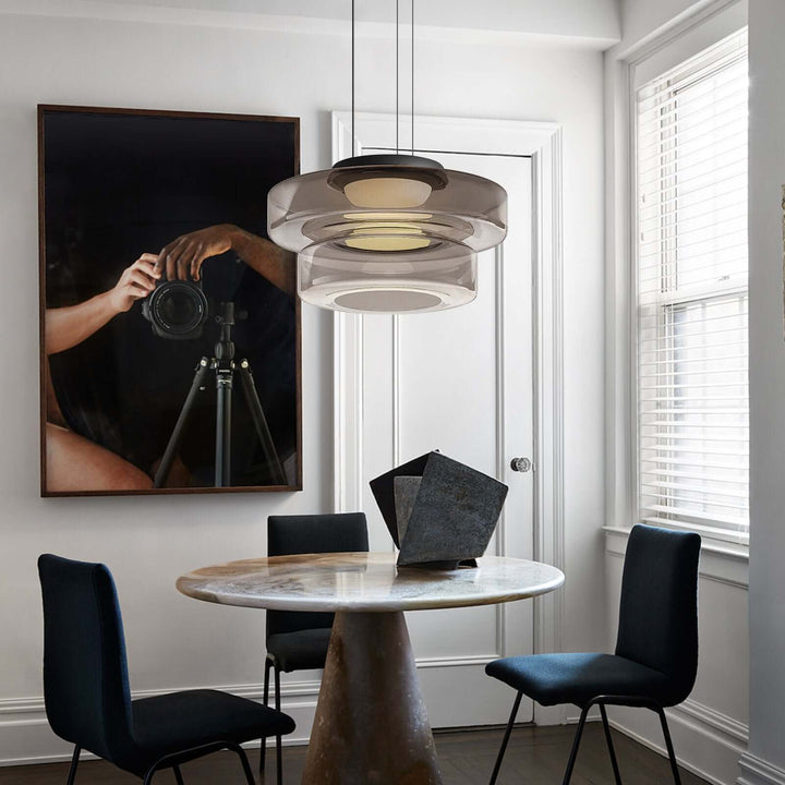 Elegant Bauhaus Glas Pendel Lampe