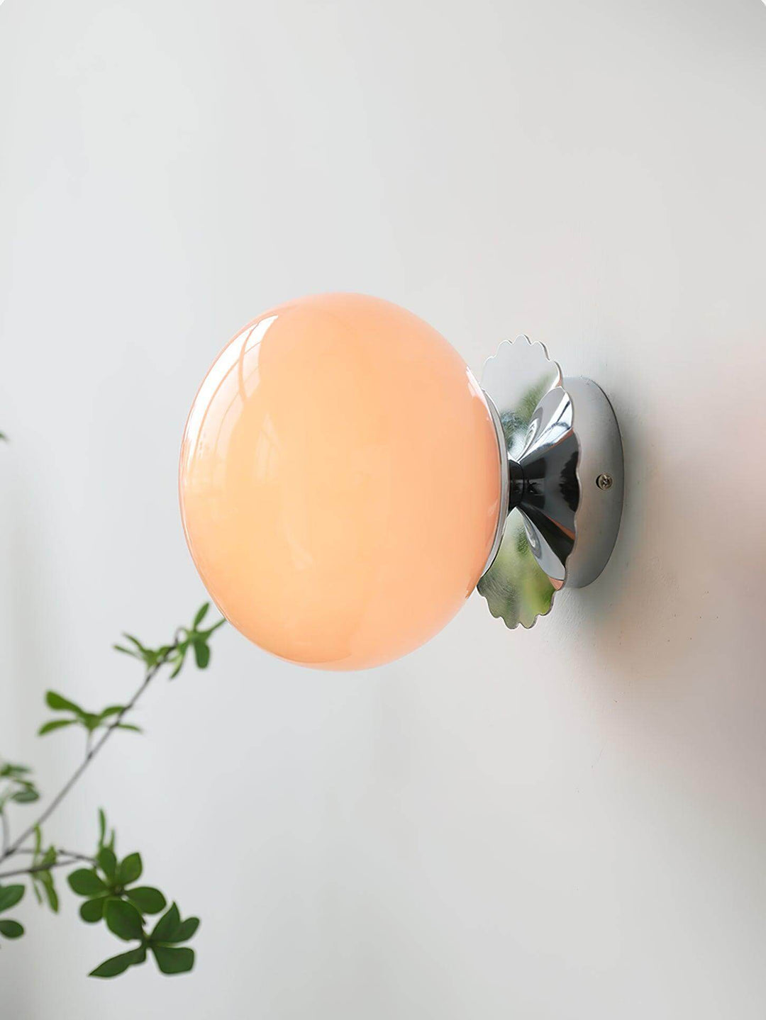 Moderne væglampe i rosa glas