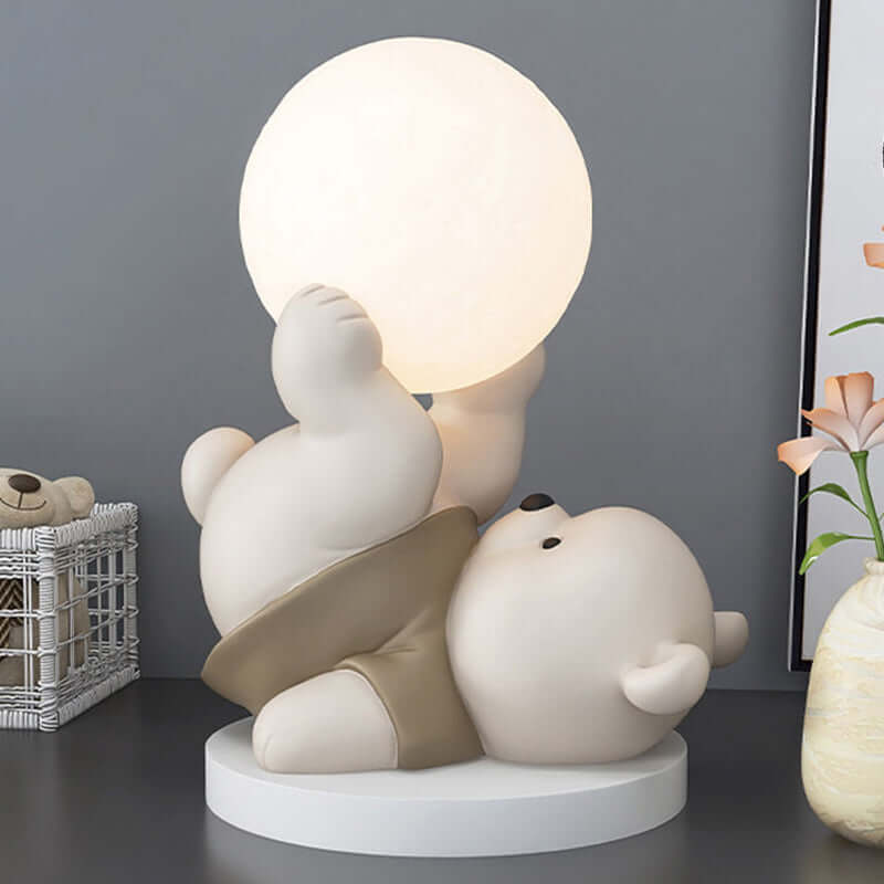 LED Nattelampe Teddybjørn Månelampe
