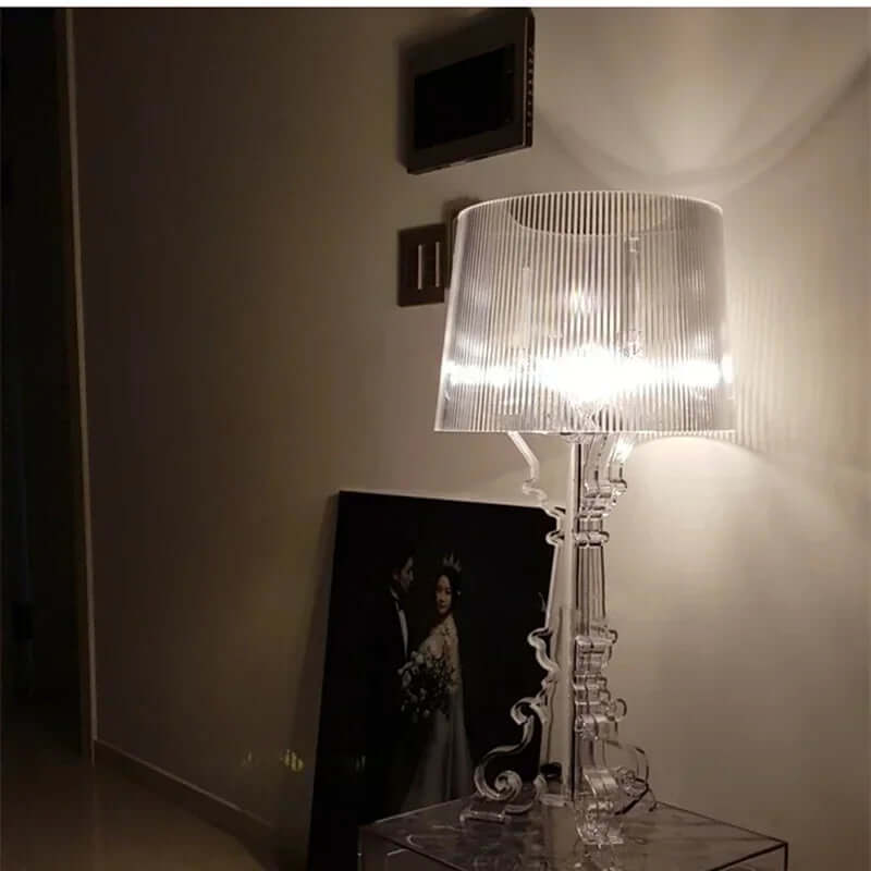 Justerbar Bordlampe i Akryl - Barok Design