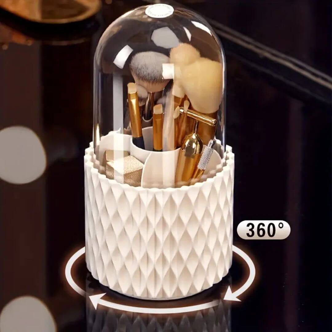 Drejelig Kosmetik Organizer med Låg