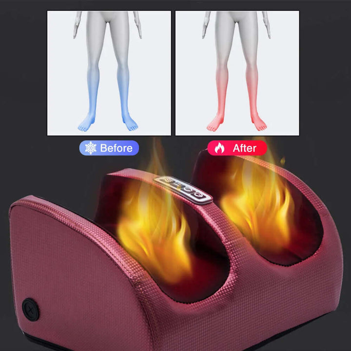 Fodmassageapparat med varme og Shiatsu-massage