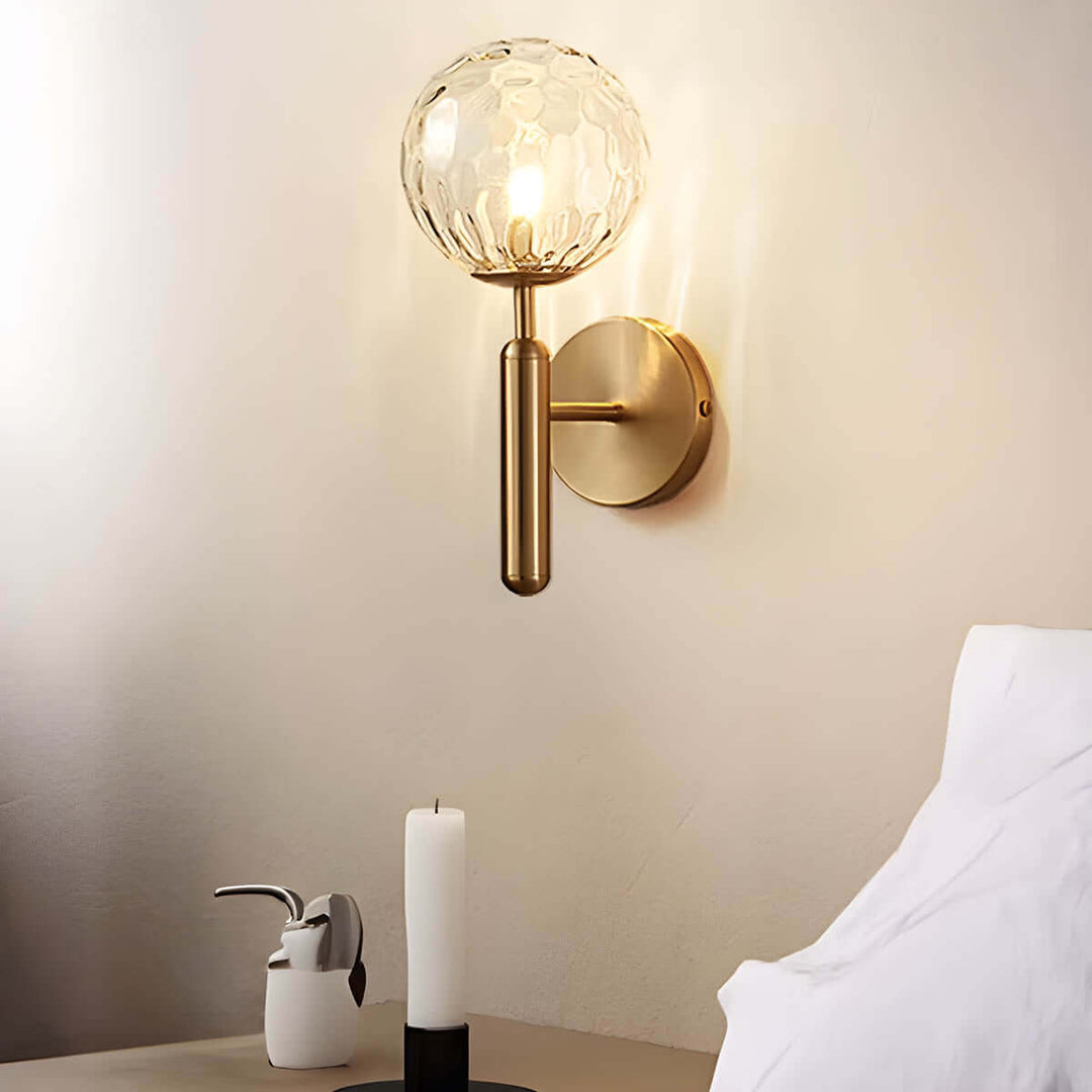 Elegant væglampe i vintage-stil, glas