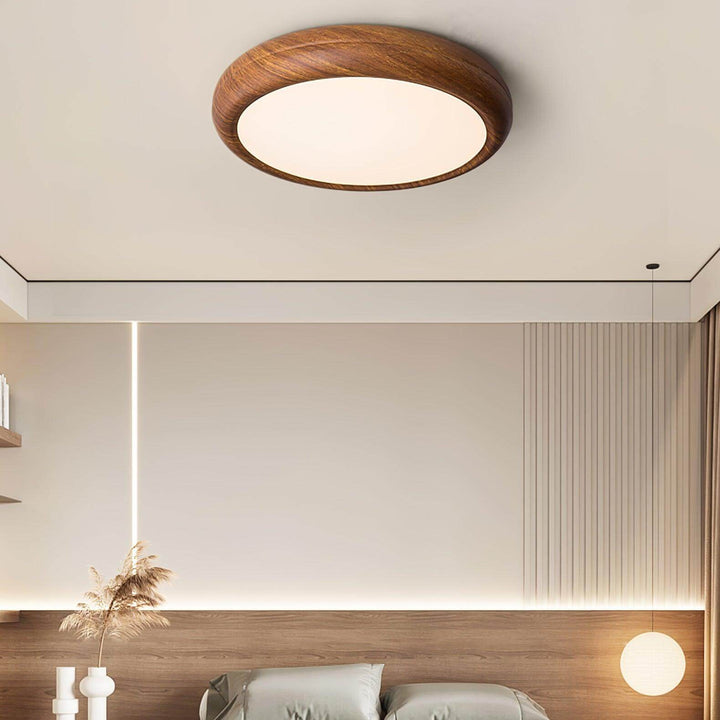 LED Loft Rund Loftlampe i Trælook