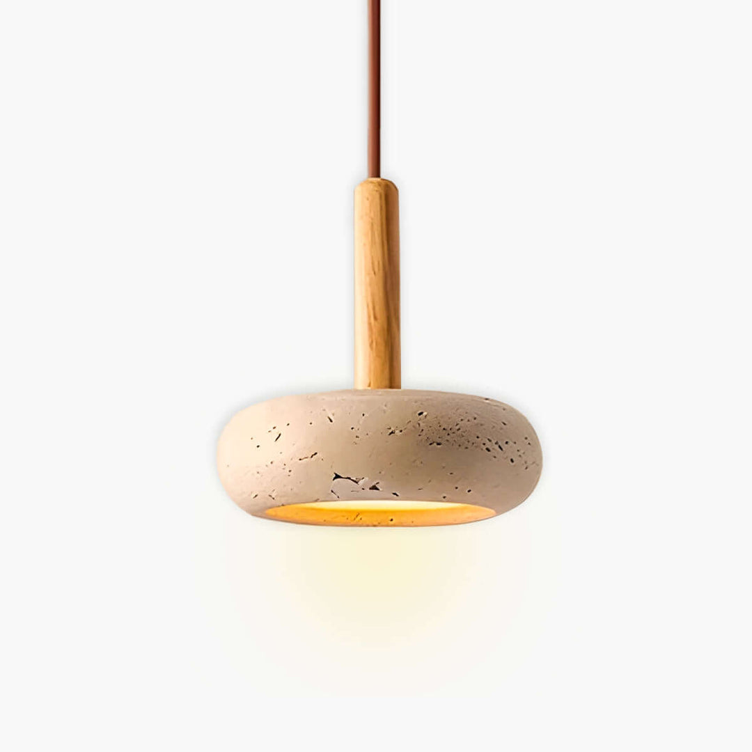 Travertin Natursten Pendellampe 15cm