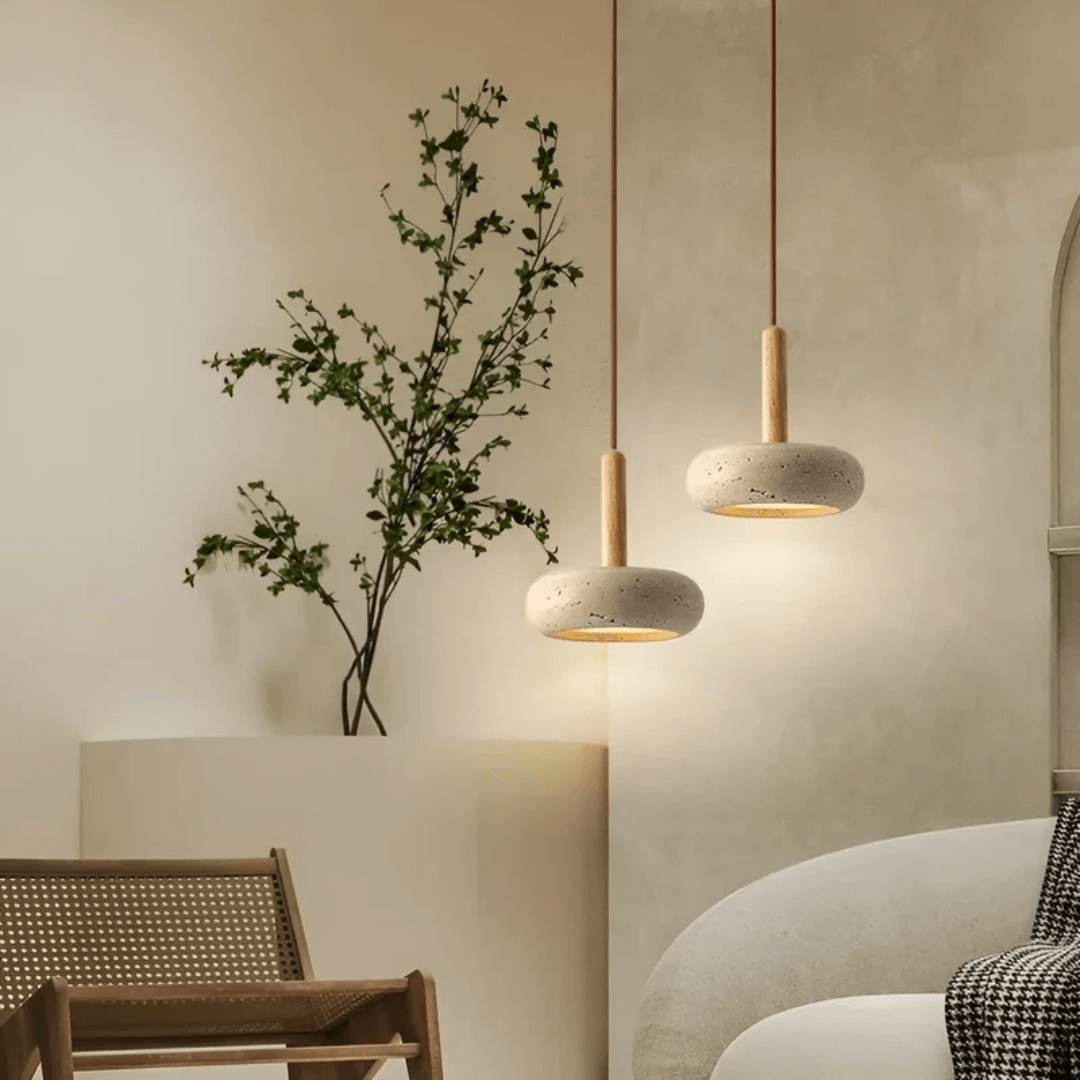 LED Loft Pendel Retro Trælook Design Lampe
