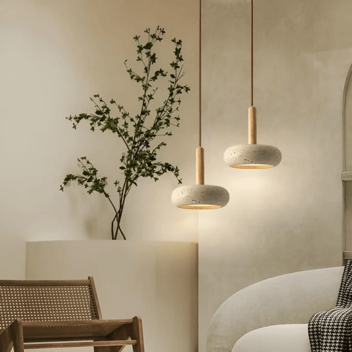 LED Loft Pendel Retro Trælook Design Lampe