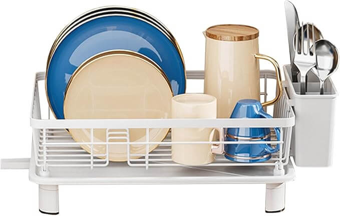 Opvaskestativ med bakke og bestikholder
