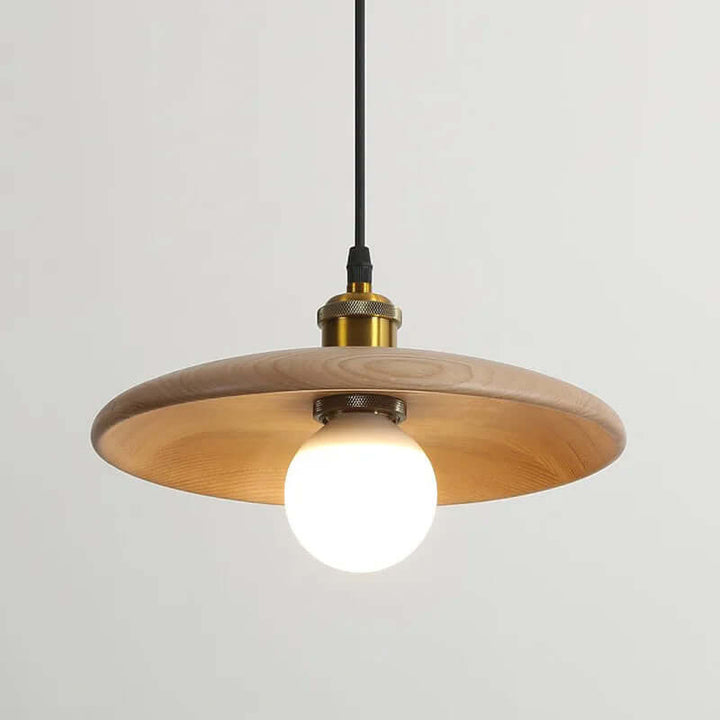 Træ loftslampe pendellampe LED varmhvid
