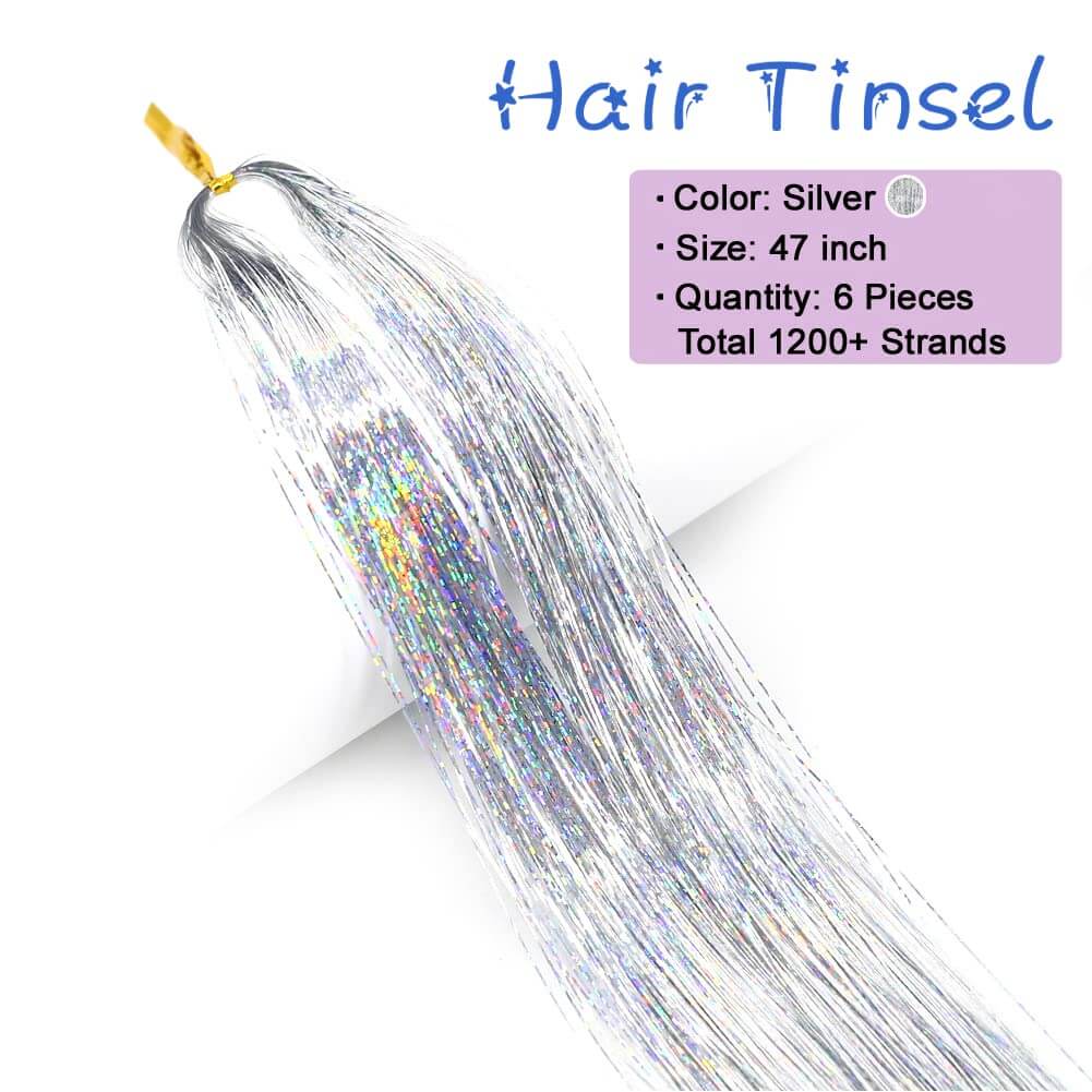 Glitrende Hår-Tinsel Sæt til Kvinder