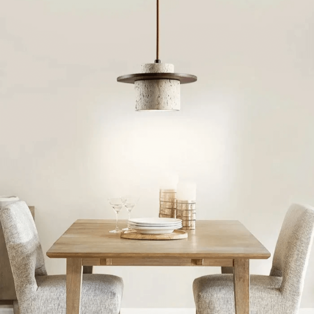 Hængelampe i Travertin Designerlampe