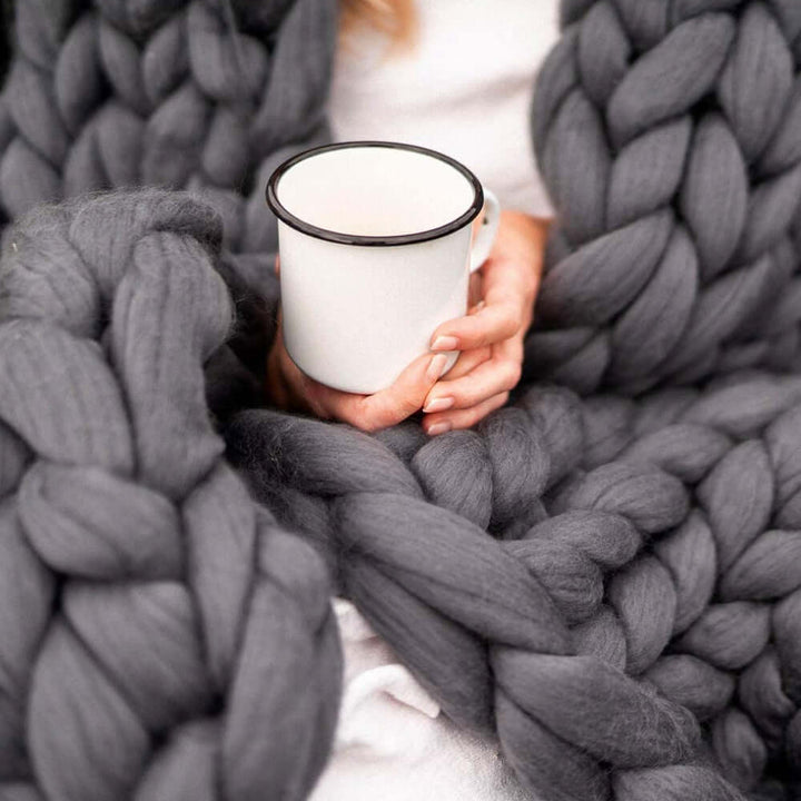 Chunky XL Garn 1000g - DIY Tæppe Strikkegarn