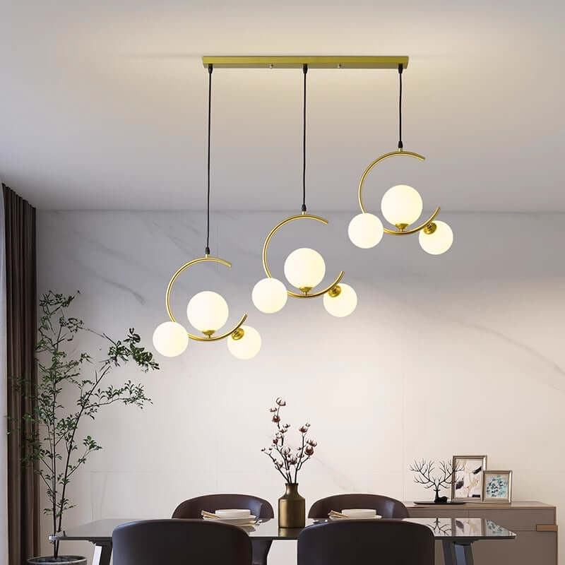 Moderne dæmpbar LED-pendellampe, 3 lyshoveder