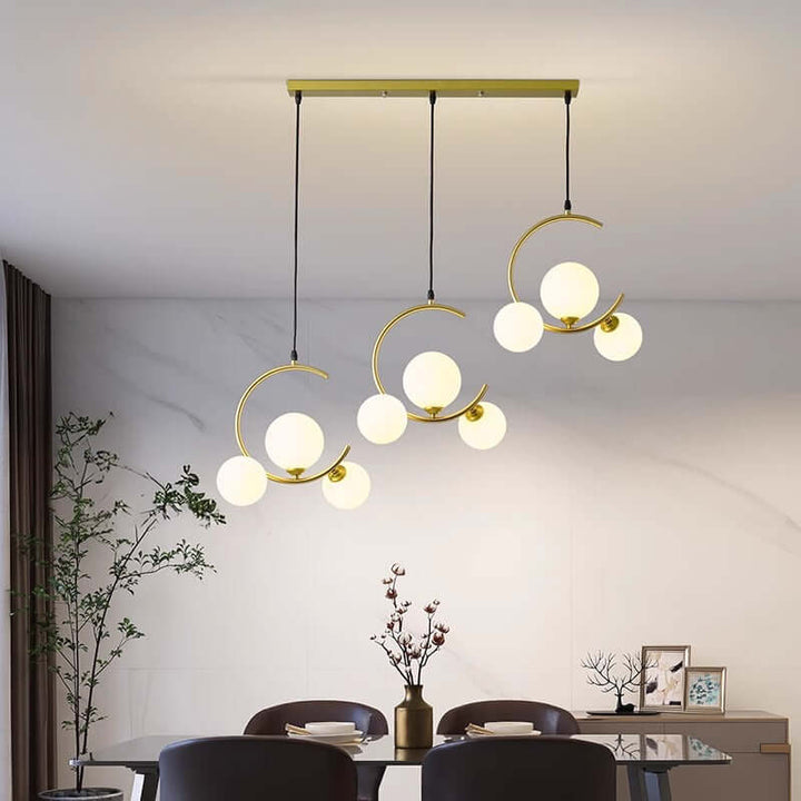 Moderne dæmpbar LED-pendellampe, 3 lyshoveder