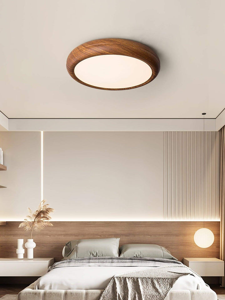 LED Loft Rund Loftlampe i Trælook