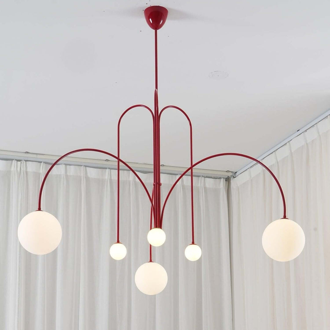 Elegant Glas & Metal Pendel Lampe