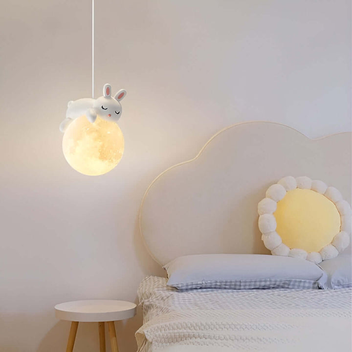 Børn Værelse Loftlampe Måne & Dyr