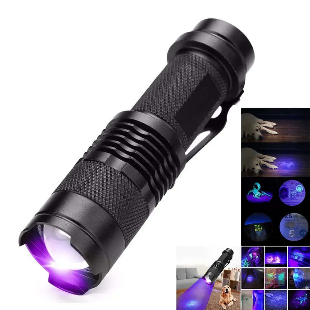 UV Lommelygte LED - Sortlys til Pletdetektion