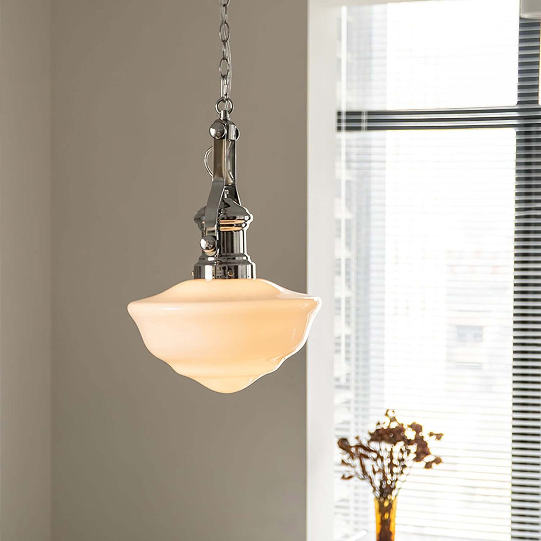 Elegant Pendel Lys i Glas & Metal