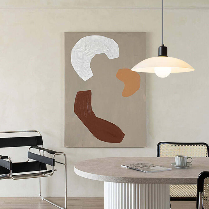 Minimalistisk Pendellampe i Hvidglas