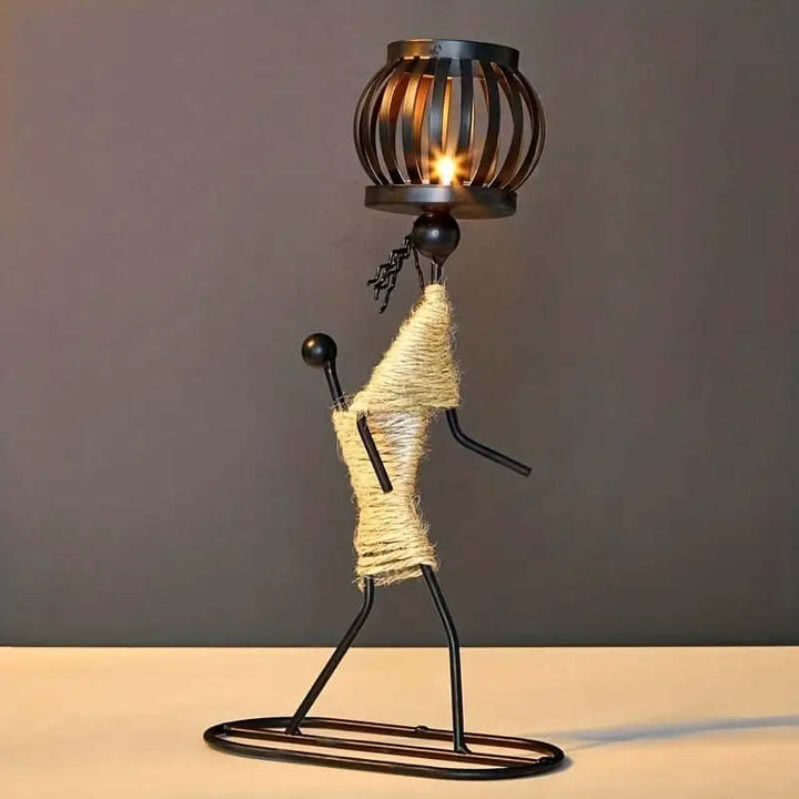 Retro Metal Lysestage Vintage | 24,5 cm