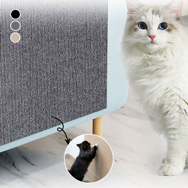 ClawGuard selvklæbende kradsemåtte til katte. Transparent møbelbeskyttelse mod kattekløer.