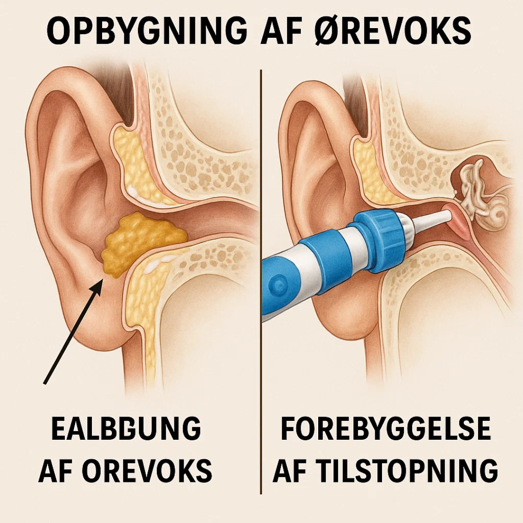 ClearEar øreplejesæt til personlig pleje. Nem og hurtig voksfjernelse i hjemmet dagligt.