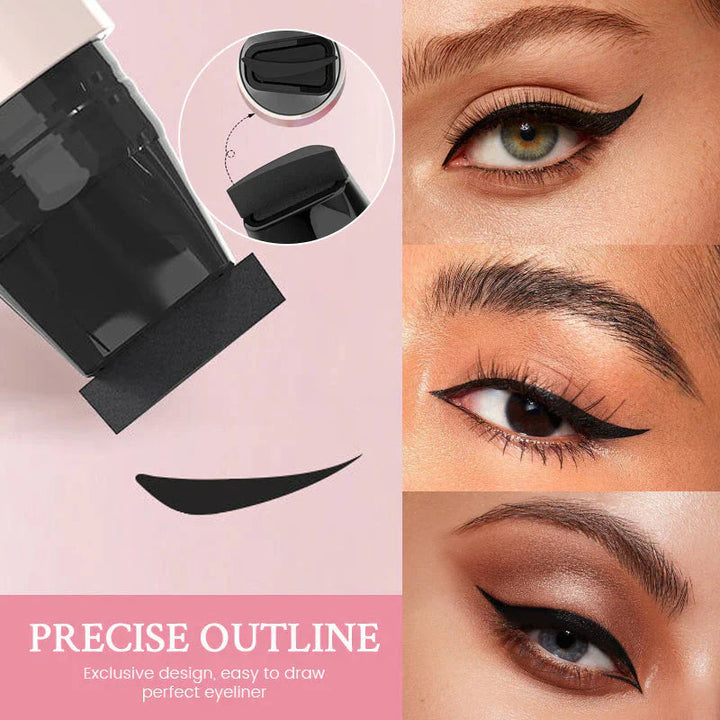Detalje af spidsen på vinge eyeliner, sikrer præcision og nem applikation for skarpe linjer.