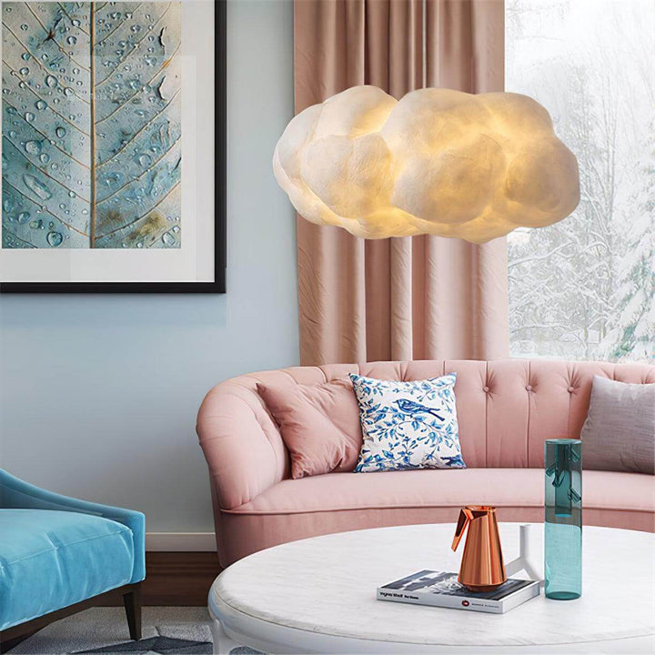 CloudGlow skylampe, moderne pendellampe der forvandler ethvert rum til en drømmende oase med lys.