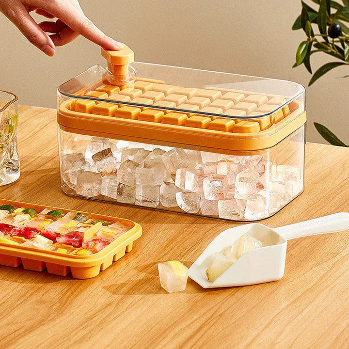 One-Press Isterningebakker med Låg og Box