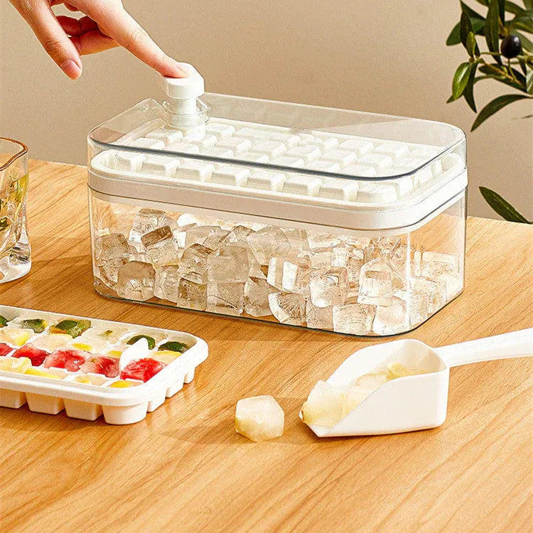 One-Press Isterningebakker med Låg og Box