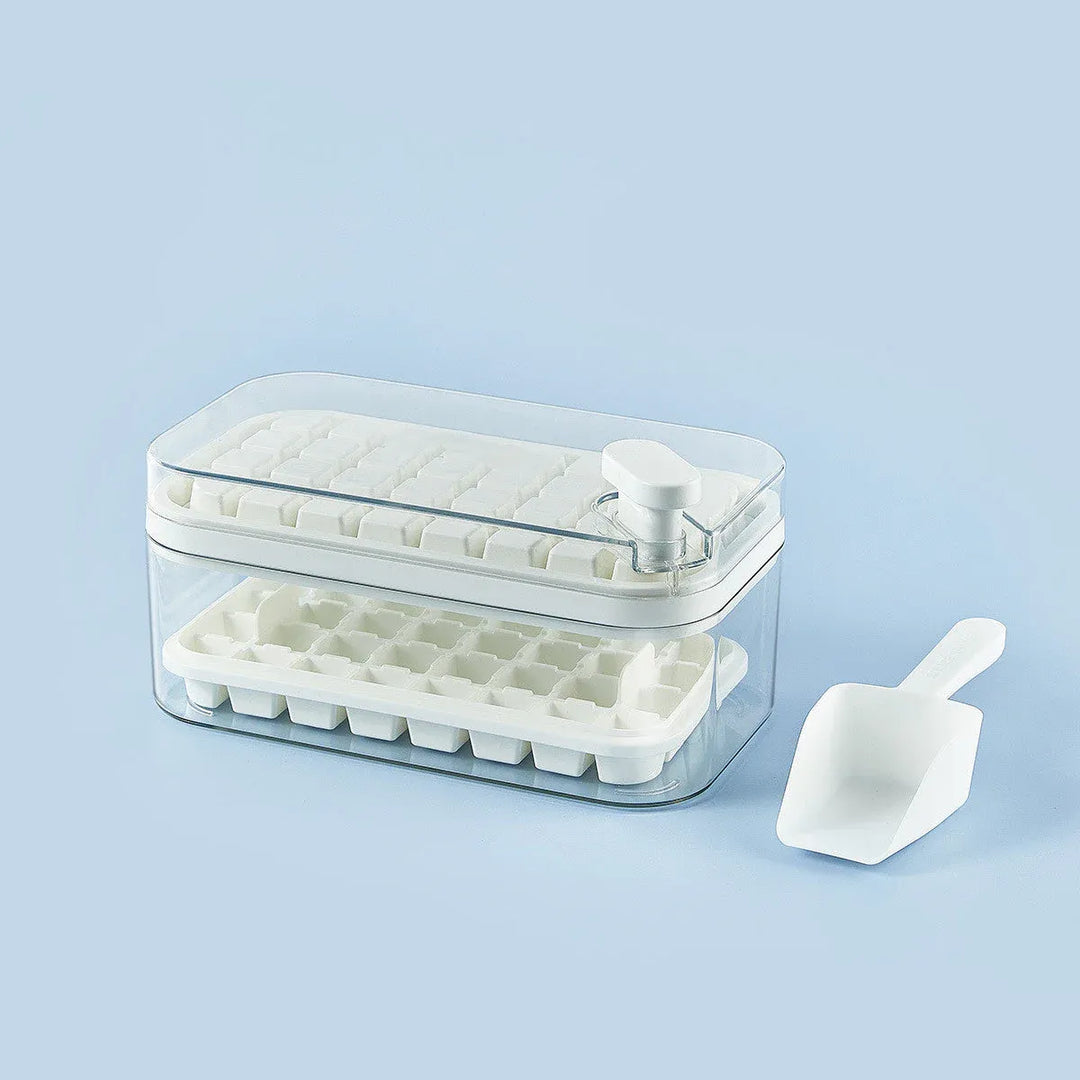One-Press Isterningebakker med Låg og Box