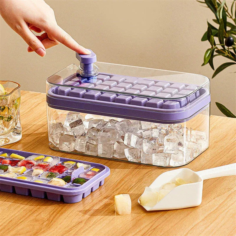 One-Press Isterningebakker med Låg og Box