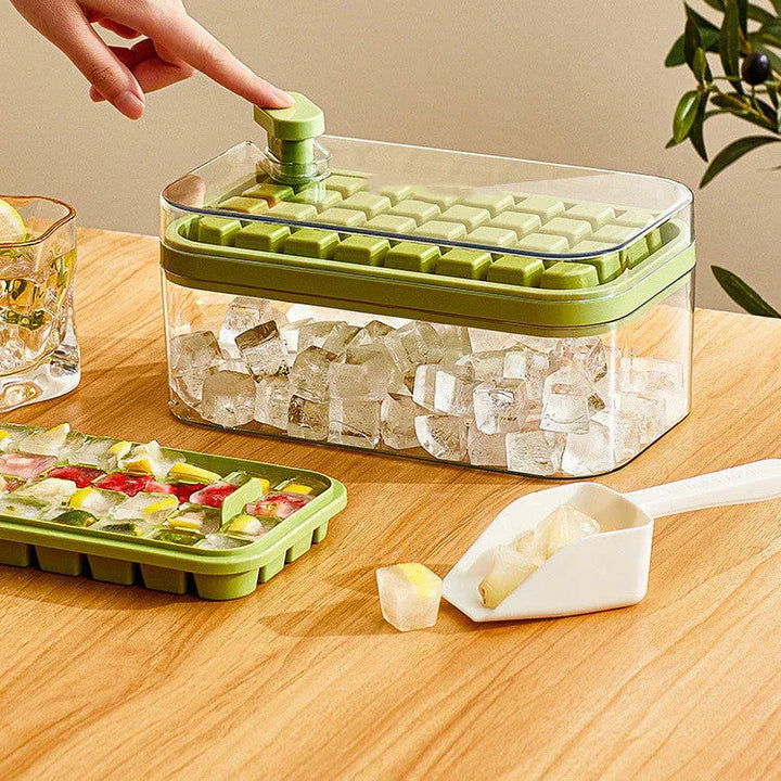 One-Press Isterningebakker med Låg og Box