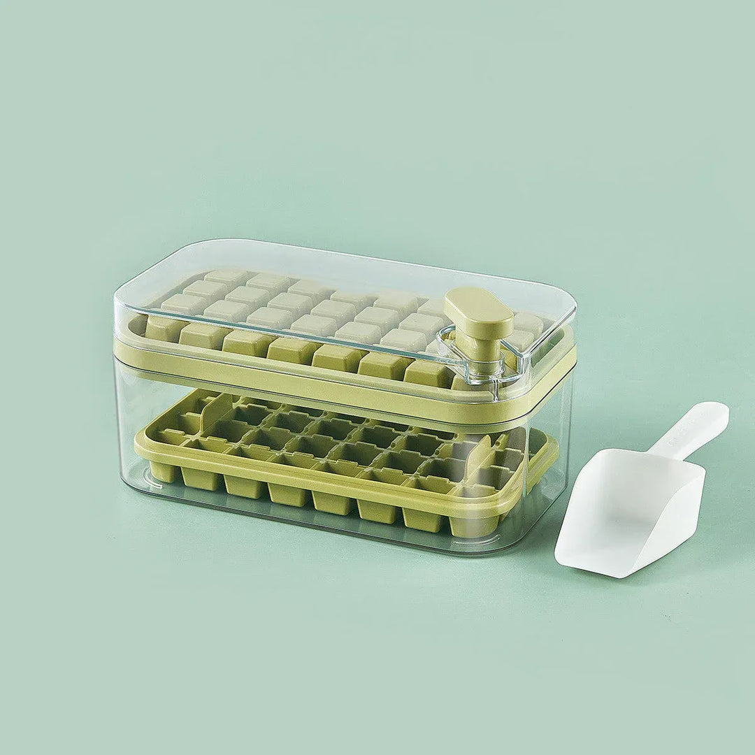 One-Press Isterningebakker med Låg og Box