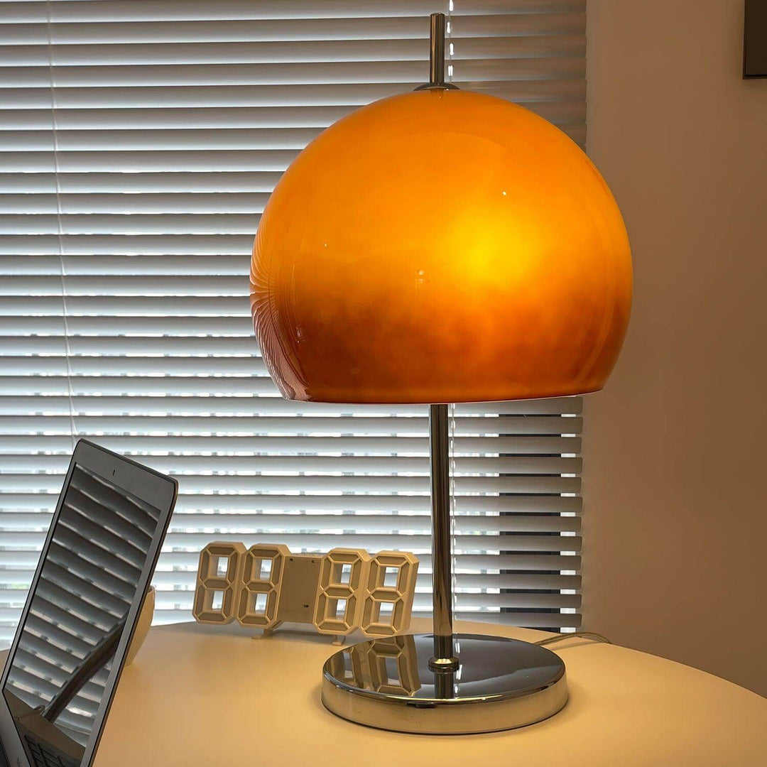 Svamp Design Bordlampe Glas Ravfarvet